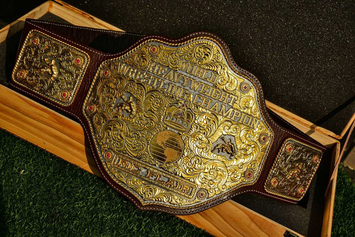 Premium Crumrine Big Gold on Brown Leather Gallery 1