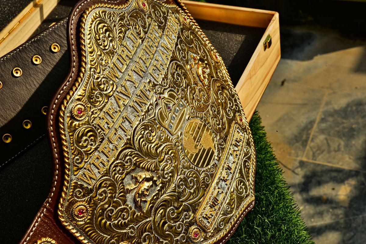 Premium Crumrine Big Gold on Brown Leather Gallery 1