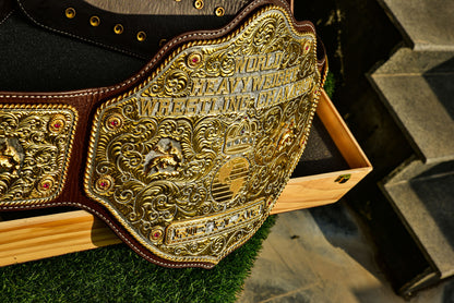 Premium Crumrine Big Gold on Brown Leather Gallery 1