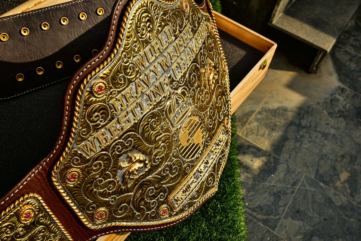 Premium Crumrine Big Gold on Brown Leather Gallery 1