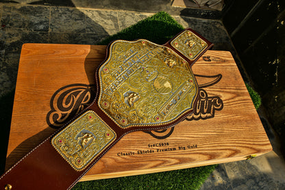 Premium Crumrine Big Gold on Brown Leather Gallery 1