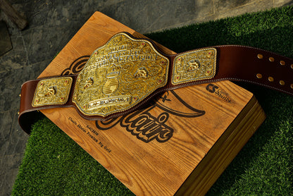 Premium Crumrine Big Gold on Brown Leather Gallery 1