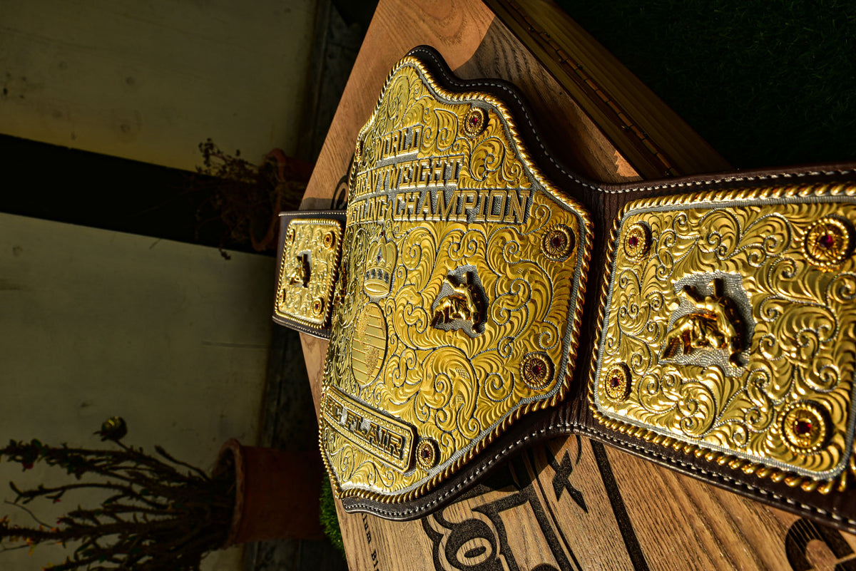 Premium Crumrine Big Gold on Brown Leather Gallery 1