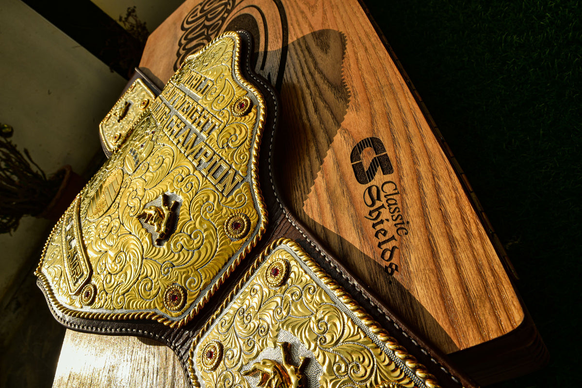 Premium Crumrine Big Gold on Brown Leather Gallery 1