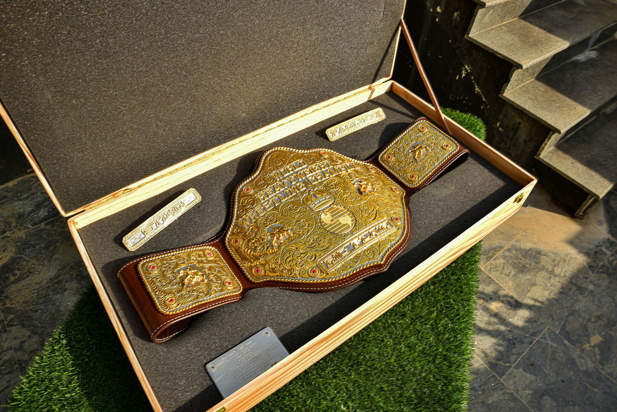 Premium Crumrine Big Gold on Brown Leather Gallery 1