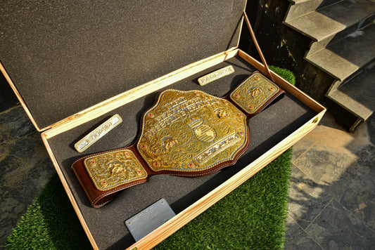 Premium Crumrine Big Gold on Brown Leather Gallery 1