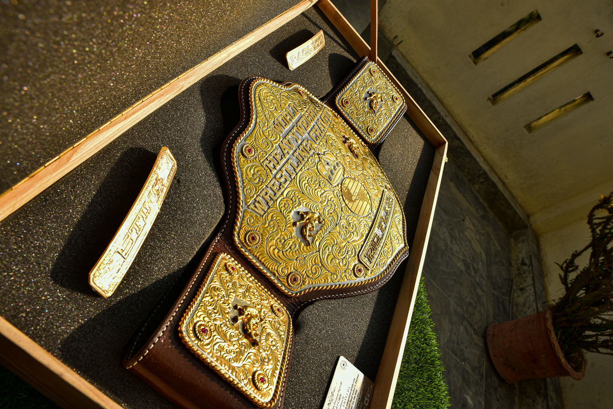 Premium Crumrine Big Gold on Brown Leather Gallery 1