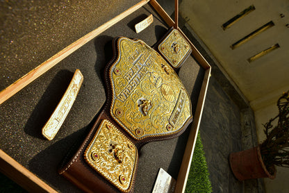 Premium Crumrine Big Gold on Brown Leather Gallery 1