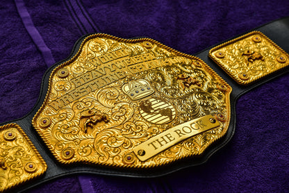 Ultimate Big Gold all Gold with Black Leather semi wide cut black stitching
