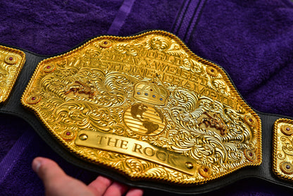 Ultimate Big Gold all Gold with Black Leather semi wide cut black stitching