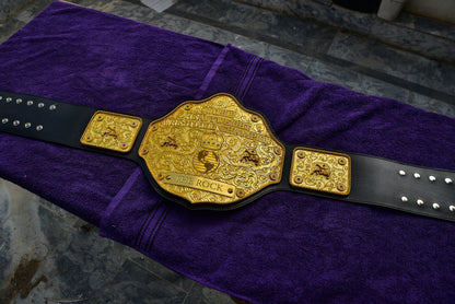 Ultimate Big Gold all Gold with Black Leather semi wide cut black stitching