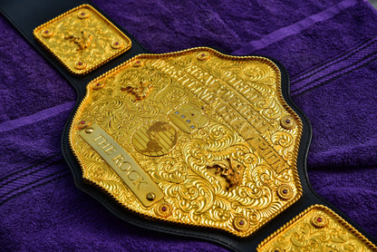 Ultimate Big Gold all Gold with Black Leather semi wide cut black stitching