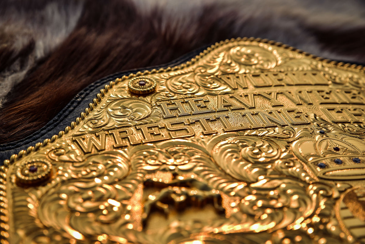 Premium Crumrine AFX Trophy Style Big Gold on Black Leather