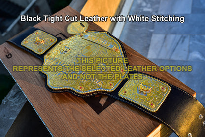 Premium Crumrine Big Gold on Brown Floral Tooled Leather