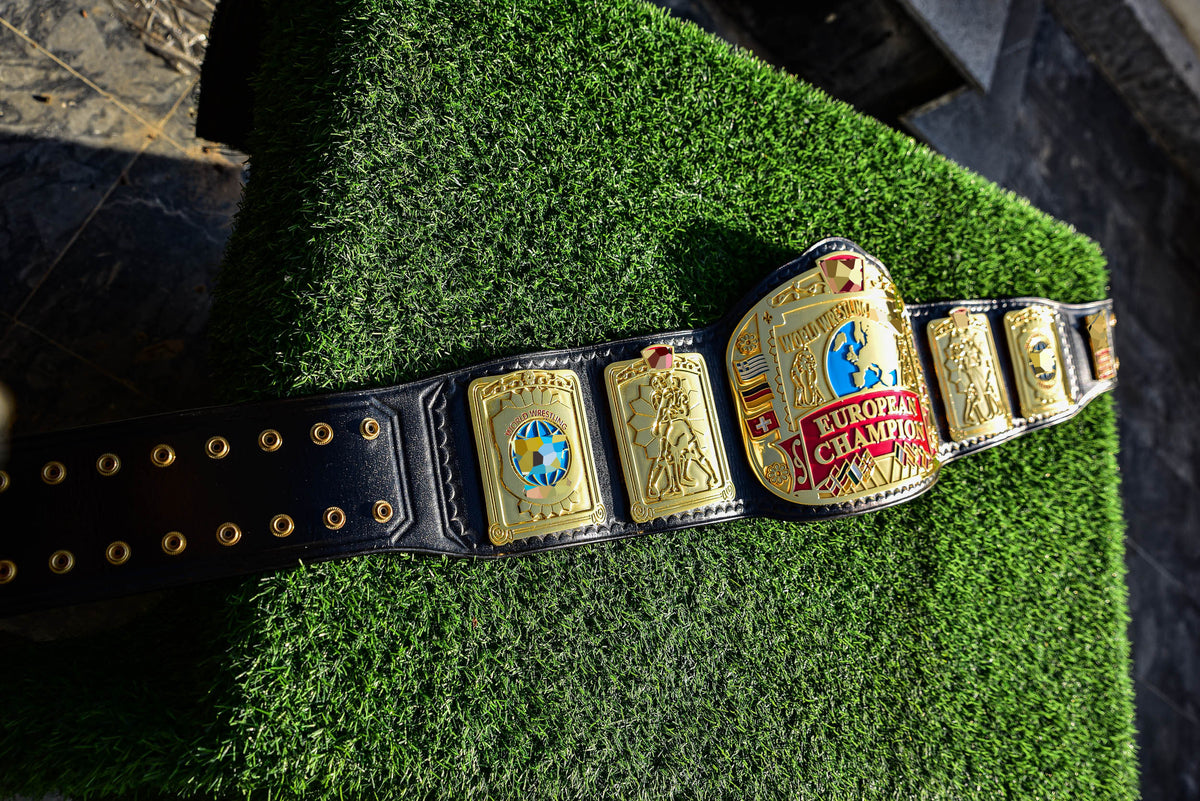 Block Logo Euro Title with Black Leather