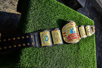 Block Logo Euro Title with Black Leather
