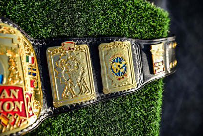 Block Logo Euro Title with Black Leather