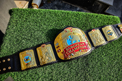 Block Logo Euro Title with Black Leather