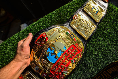 Block Logo Euro Title with Black Leather