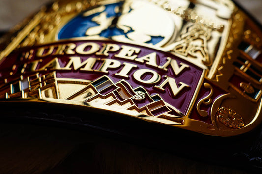Block Logo Euro Title with Green Leather
