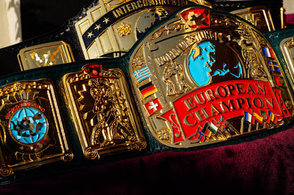 Block Logo Euro Title with Green Leather