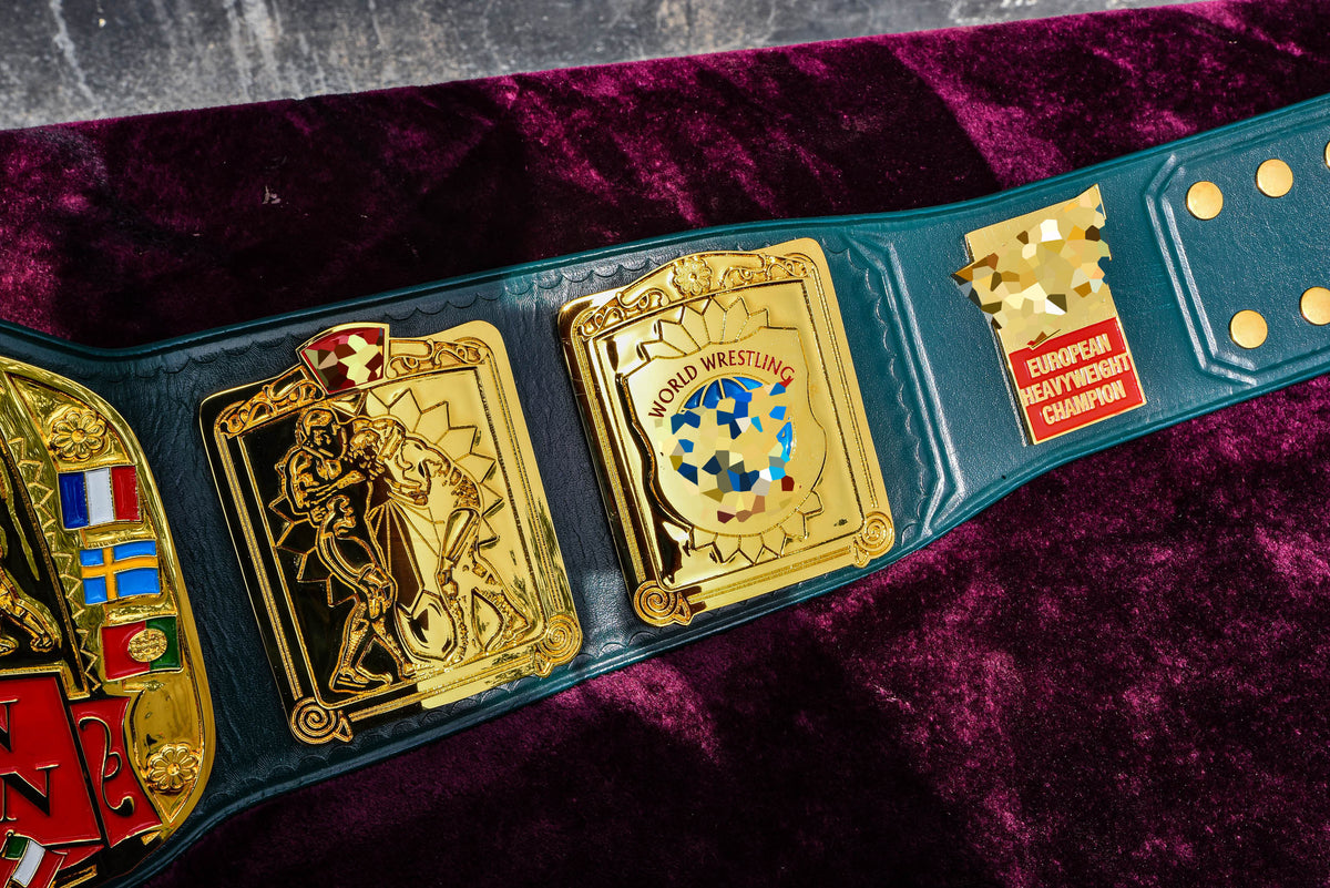 Block Logo Euro Title with Green Leather