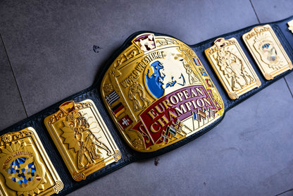 Block Logo Euro Title with Green Leather