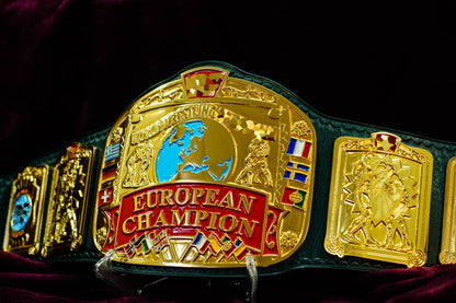 Block Logo Euro Title with Green Leather