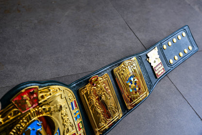 Block Logo Euro Title with Green Leather