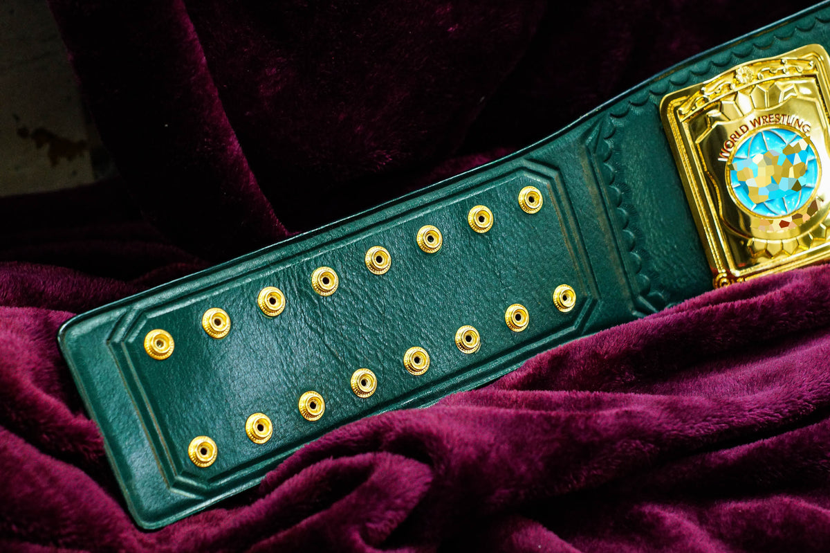 Block Logo Euro Title with Green Leather