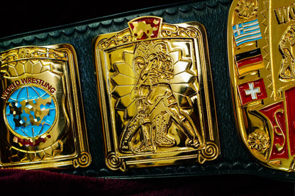 Block Logo Euro Title with Green Leather