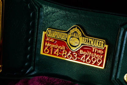 Block Logo Euro Title with Green Leather