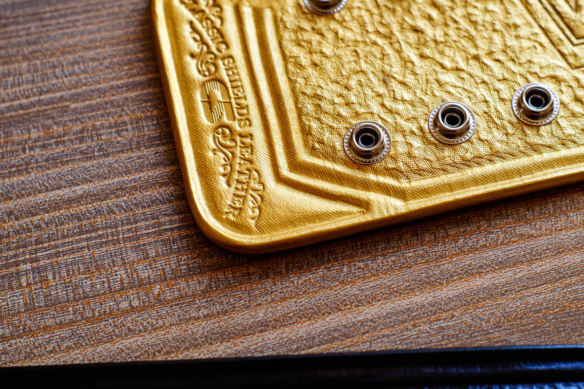 4.2mm Classic IC Title Gold Leather Rounded Corners