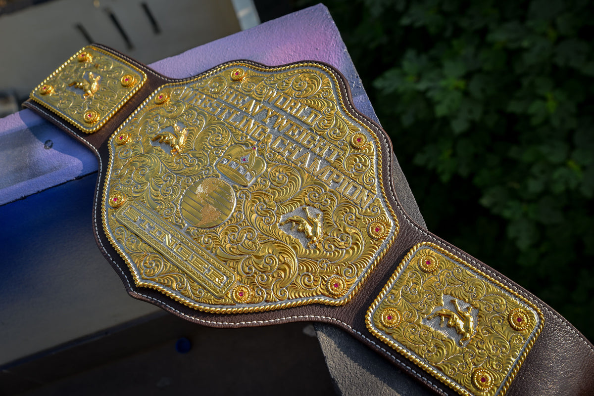 Premium Crumrine Big Gold on Brown Leather Gallery 4