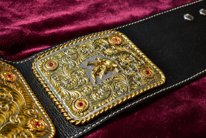 Premium Crumrine Big Gold on Black Leather Gallery 1