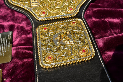 Premium Crumrine Big Gold on Black Leather Gallery 1