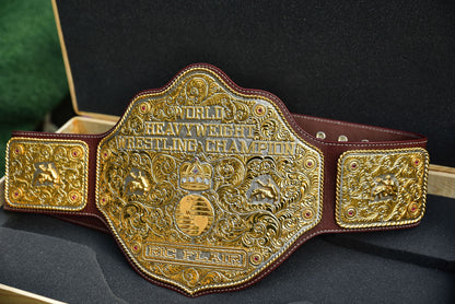 Premium Crumrine Big Gold on Brown Floral Tooled Leather
