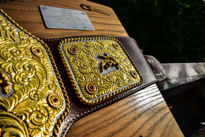 Premium Crumrine Big Gold on Brown Leather Gallery 3