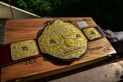 Premium Crumrine Big Gold on Brown Leather Gallery 3