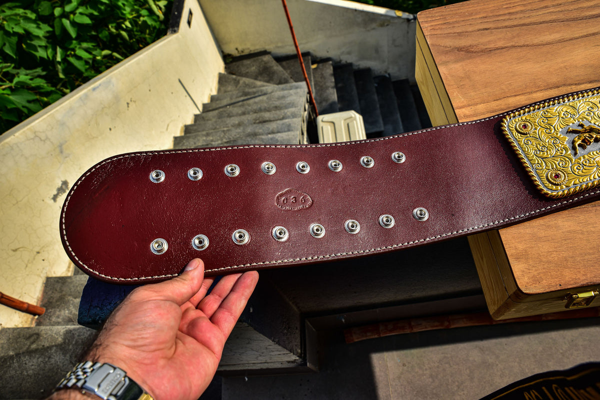 Premium Crumrine Big Gold on Brown Leather Gallery 3