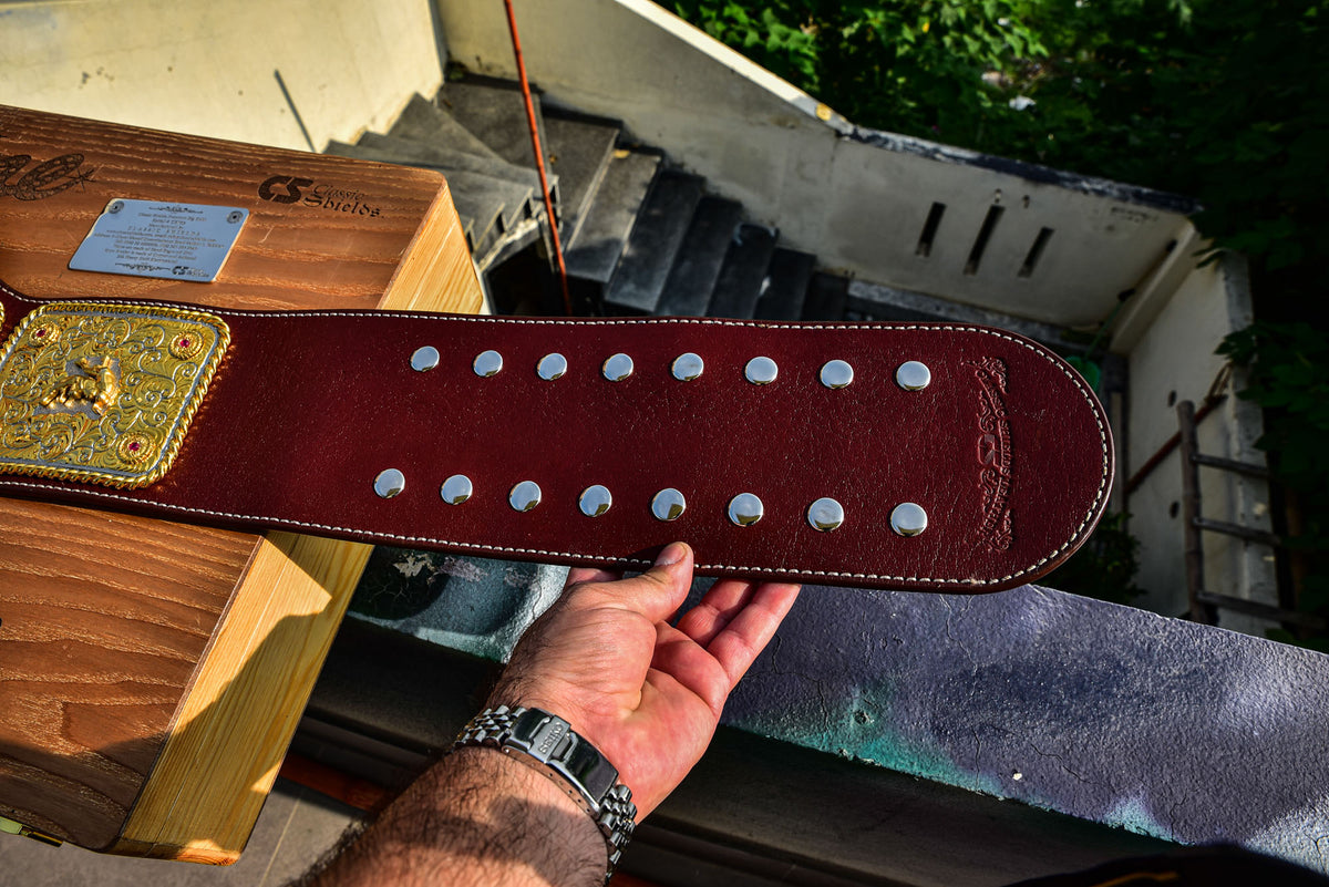 Premium Crumrine Big Gold on Brown Leather Gallery 3