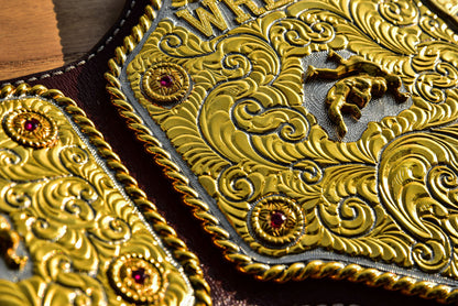 Premium Crumrine Big Gold on Brown Leather Gallery 3