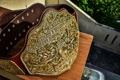 Premium Crumrine Big Gold on Brown Leather Gallery 3