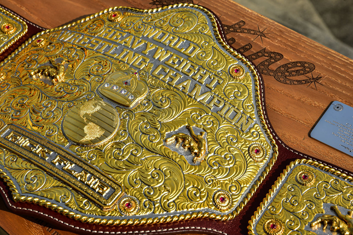 Premium Crumrine Big Gold on Brown Leather Gallery 3