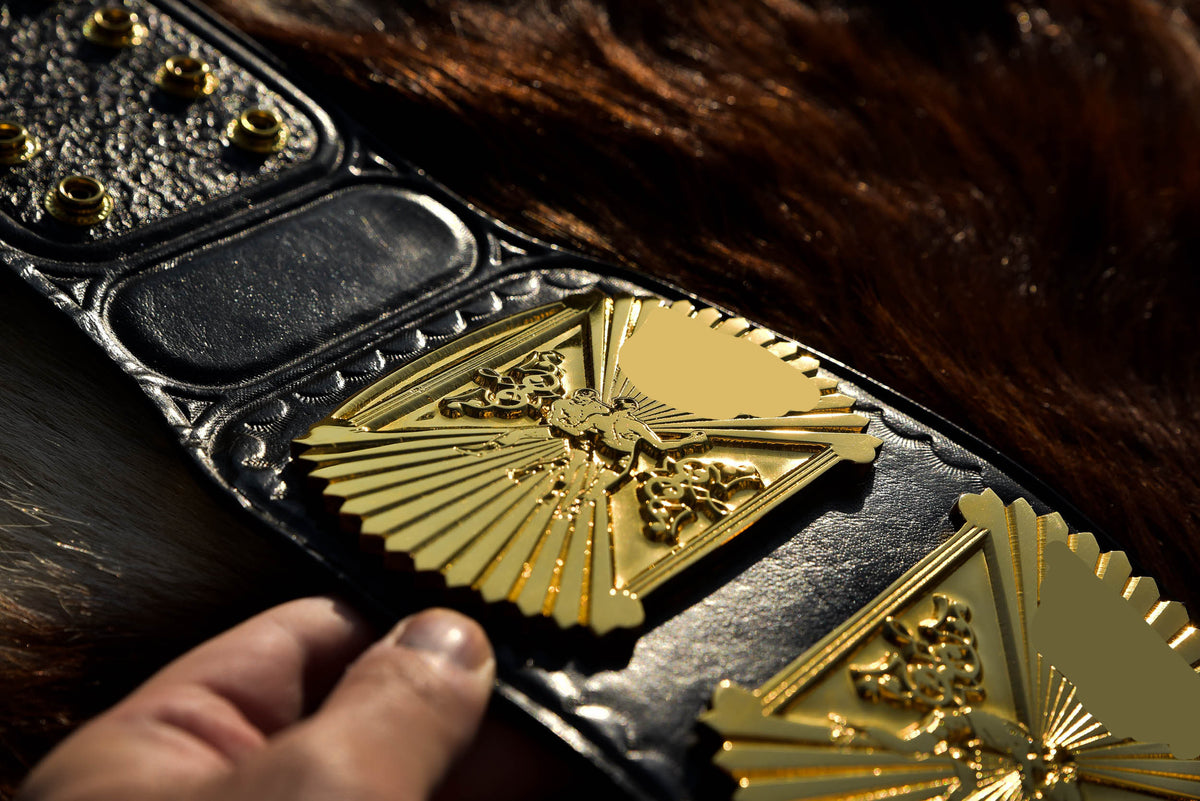 4.2mm Flocked All Gold Winged eagle with 03B2 Leather gallery 3