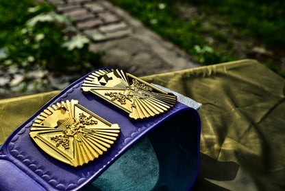 4.2mm Flocked All Gold Winged eagle with 03B2 Lavender Leather