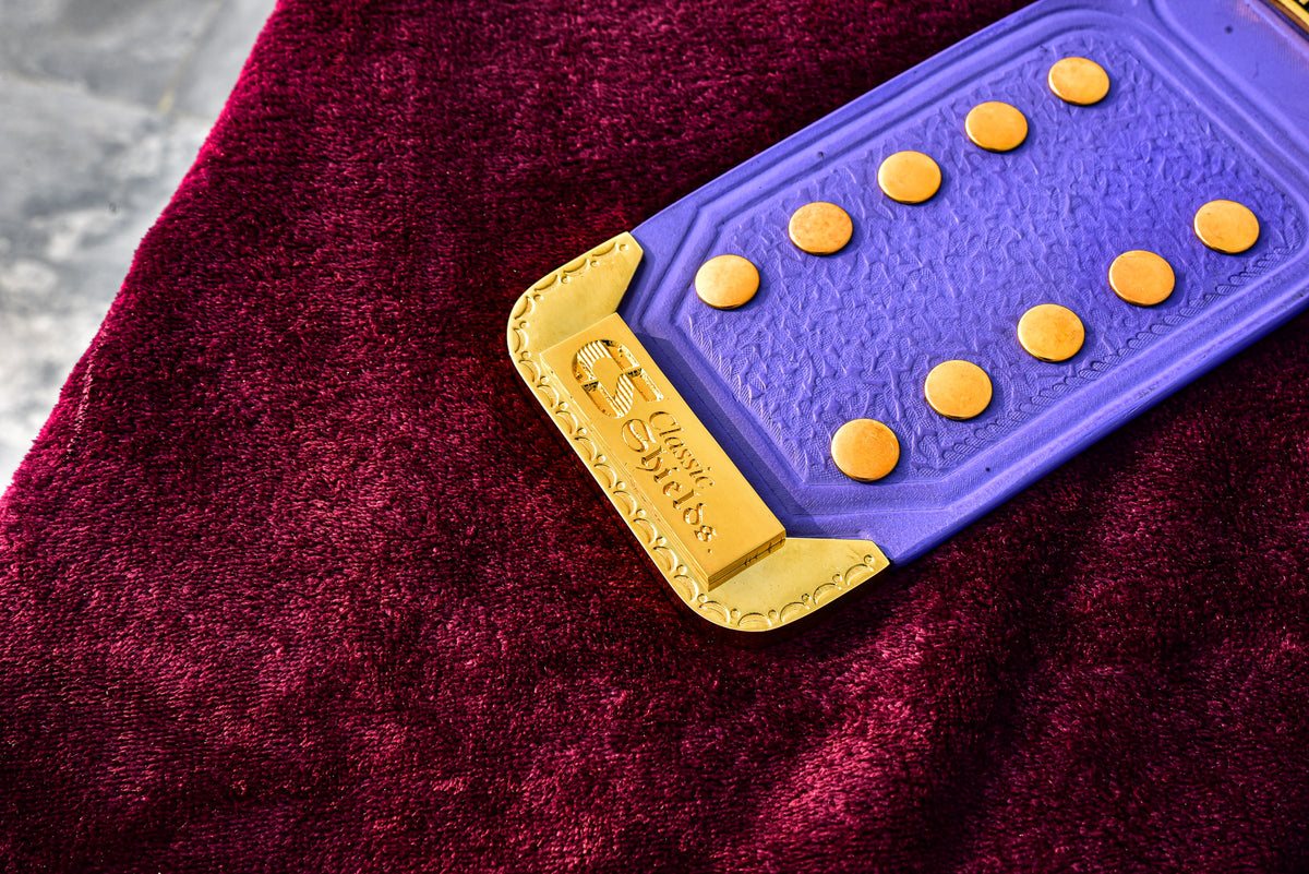 4.2mm Flocked All Gold Winged eagle with 03B2 Lavender Leather