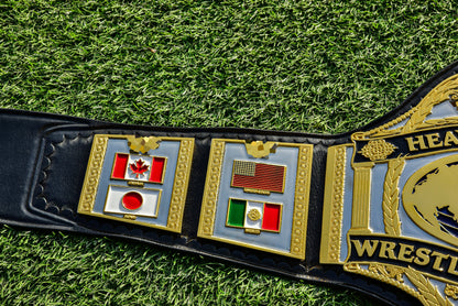 Hogan 86 Title Belt Ring Accurate Leather and Black Backing