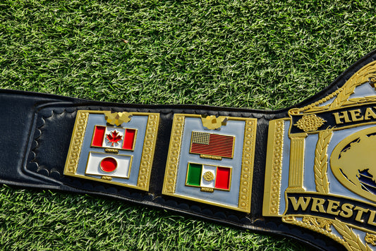 Hogan 86 Title Belt Ring Accurate Leather and Black Backing