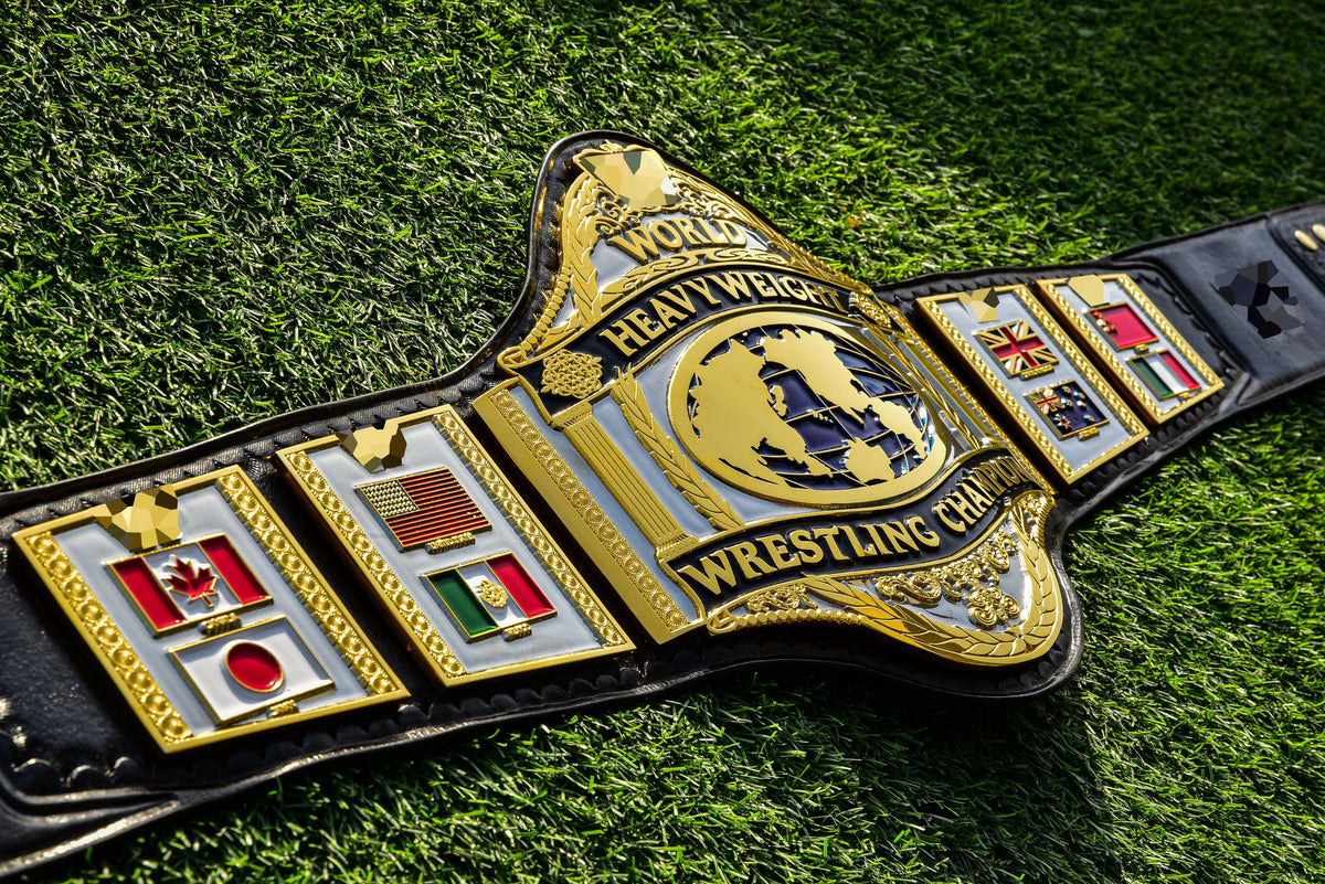 Hogan 86 Title Belt Ring Accurate Leather and Black Backing